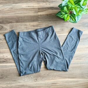 Express Micro-Pattern Stretch Medium Grey Pull-On Leggings – Size M